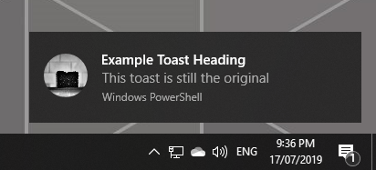 Example toast with a side of data binding
